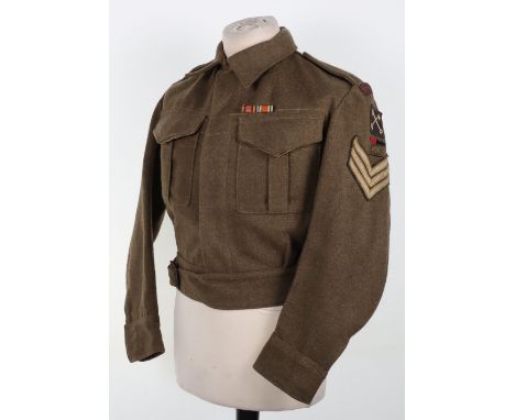 WW2 Far East Royal Artillery 2nd Infantry Division Battle Dress Blouse, fine example of a wool battle dress blouse with Far E