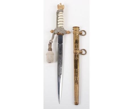 WW2 German Naval (Kriegsmarine) Officers Dress Dagger by Carl Eickhorn, superb example of a Kriegsmarine officers dress dagge