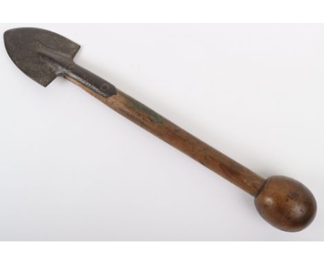 Rare WW1 1917 Dated Royal Engineers Tunnelling Company Spade, this short pattern shovel with small steel head being stamped w