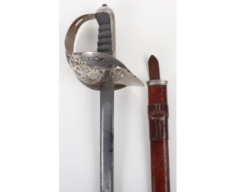 George V 1897 Pattern Infantry Officers Sword by Wilkinson, regulation pattern example with crowned George V cipher to the ce