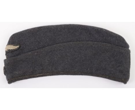 Luftwaffe Other Ranks Overseas / Side Cap, blue grey wool enlisted ranks overseas / side cap with machine embroidered eagle a
