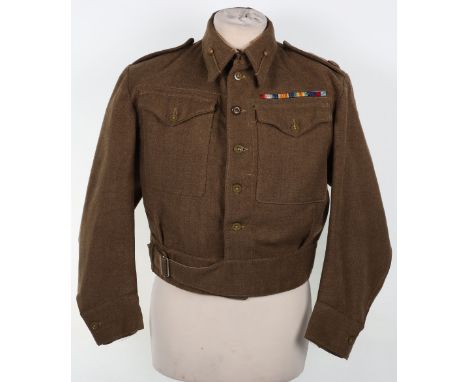 WW2 Ox &amp; Bucks Light Infantry Majors Battle Dress Blouse, good 1940 pattern battle dress blouse with the collar having re