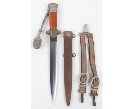 Third Reich Red Cross Officers Dress Dagger with Hangers and Portepee, untouched as found example of a Red Cross officers dre