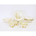 Two boxes of assorted ceramics and glass to include Grindley and Midwinters, various pewter items,