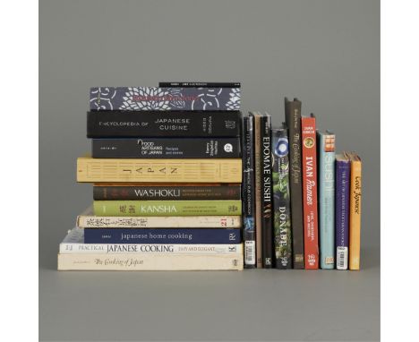 Group of 19 contemporary and vintage books and cookbooks about Japanese food and cuisine, 20th-21st century. Including: Andoh