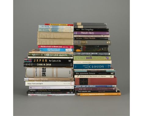 Large group of miscellaneous contemporary and vintage books regarding Japanese arts, culture, and fiction, 20th-21st century.