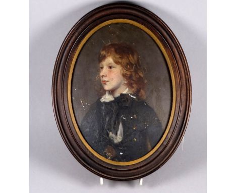 Early 19th Century British School,  Portrait of a Midshipman,  Oil on tin,  Indistinctly inscribed verso,  Framed,  Picture s