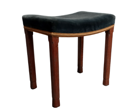 A Queen Elizabeth II coronation stool - to a design by Sir Edwin Lutyens stamped and dated Waring &amp; Gillows 1953 also bra