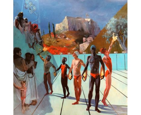 Andre DURAND (b.1947) Olympiad Symposium Lithograph Inscribed and signed lower left Unframed Overall size 53 x 48cm