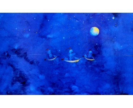 Ronald SCOTT 20th Century British I Saw Three Ships Lithograph Signed, titled and numbered 66/100 in pencil and dated 2000 Fr
