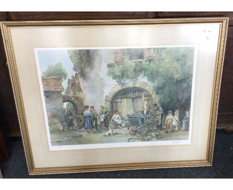 A large framed and glazed Russell Flint print.