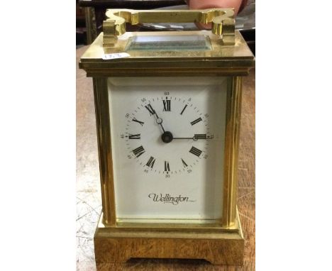 A 20th Century brass carriage clock.
