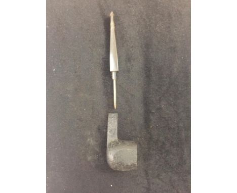 A WWII SOE clandestine pipe push dagger with blood groove blade