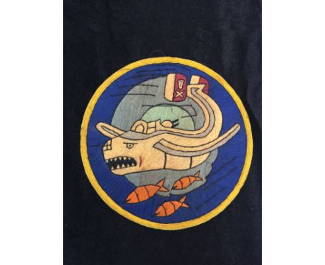A large WWII American bomber jacket patch
