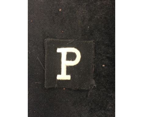 A rare phantom unit "P" SOE uniform cloth patch