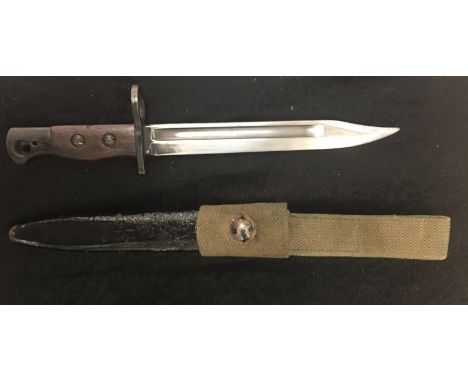 A WWII bayonet and scabbard