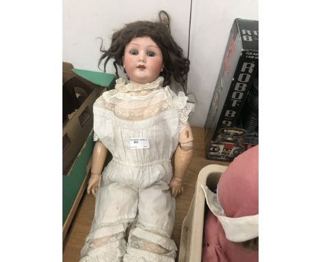 A vintage jointed Heubach Koppelsdorf bisque head doll 250-3- (22 inches tall)