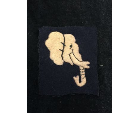 A rare Ceylon chindit Indian regiment elephant patch