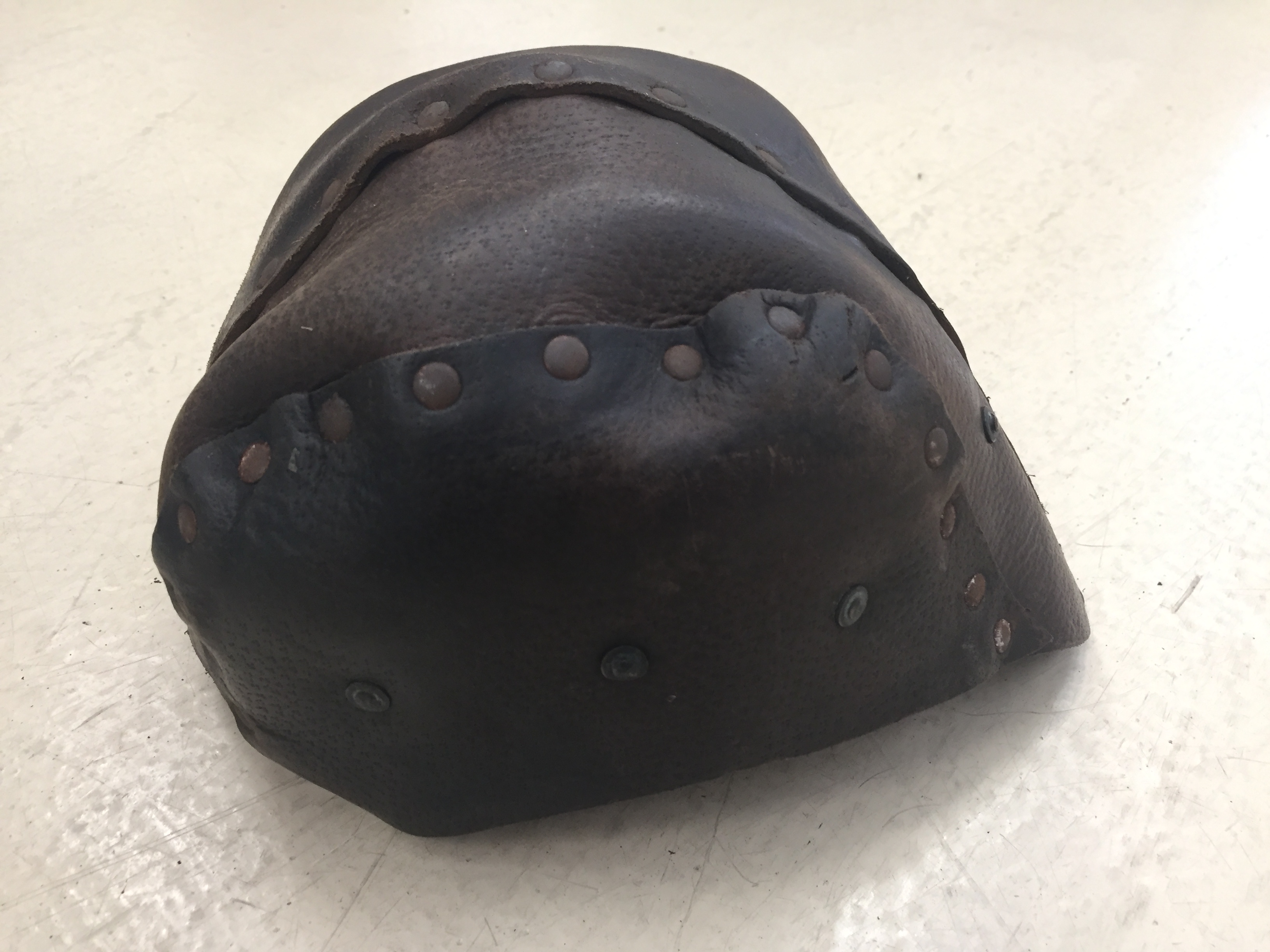 A rare WW1 British leather tank crew helmet by Dobson & Son London ...