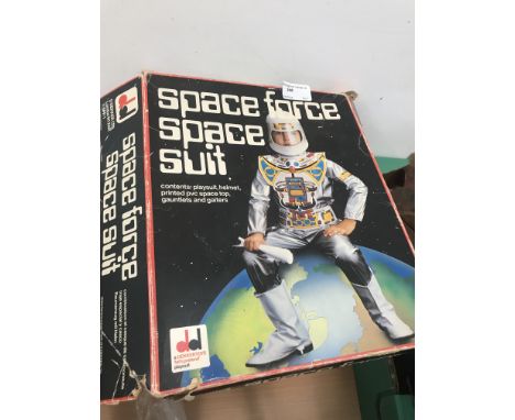 A boxed 1970's child's robot Dekker Toys Space Force space suit