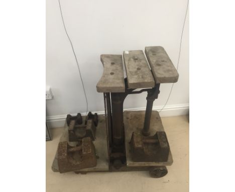 A vintage set of butchers scales &amp; weights