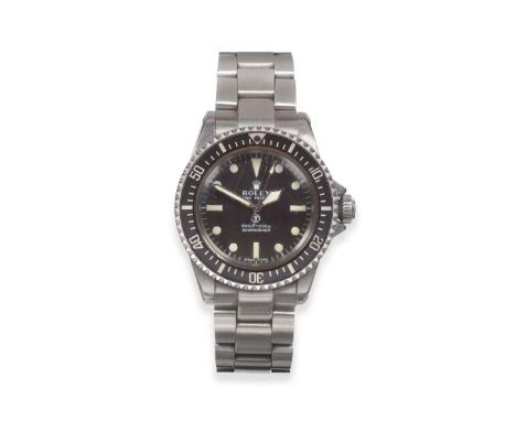 A Very Rare Automatic Centre Seconds Royal Navy Military Issue Diver's Wristwatch, signed Rolex, Oyster Perpetual, 660ft=200m