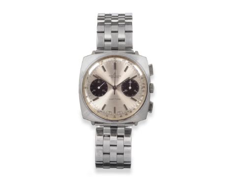 A Chronograph Wristwatch, signed Breitling, Geneve, model: Top Time, circa 1970, lever movement, silvered dial with applied b