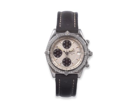 A Stainless Steel Automatic Calendar Chronograph Wristwatch, signed Breitling, ref: A13050.1, circa 2000, lever movement, sil