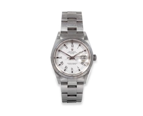 A Stainless Steel Automatic Calendar Centre Seconds Wristwatch, signed Rolex, Oyster Perpetual, Superlative Chronometer Offic