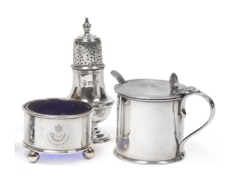 Durham Light Infantry Interest: A Collection of Cruets Engraved with the Insignia of the 3rd Battalion Durham Light Infantry,