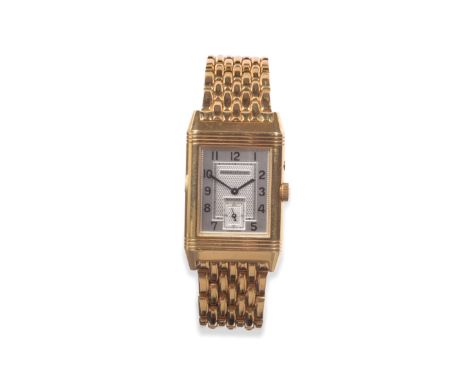 An 18ct Gold Reversible Two Time Zone Indication Wristwatch, signed Jaeger LeCoultre, model: Duo Face Reverso, ref: 270.1.54,