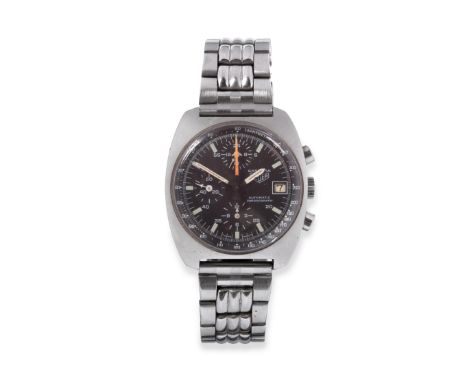 A Stainless Steel Automatic Calendar Chronograph Wristwatch with 24-hour Indication, signed Heuer, model: Carrera, circa 1985