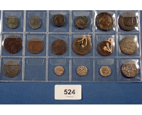 A quantity of various world coinage with examples representing Roman AD 235-307, India Princely States 1880-1922, China, Spai