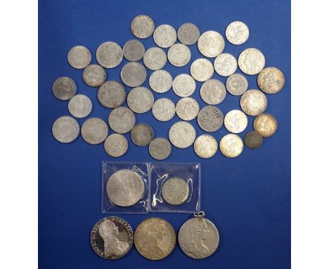 A group of Austrian coinage including some silver content Maria Theresa and Winter Olympics etc. 
