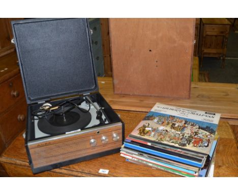 An Alba record player; qty of L.Ps