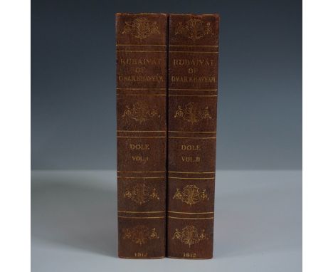 This 1912 two-volume set of Rubaiyat of Omar Khayyam, edited by Nathan Haskell Dole, presents Edward FitzGerald's renowned tr