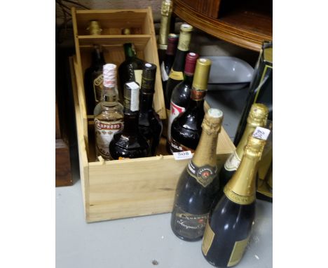 4 x Bols Creme de Cacao Liqueur (litre, 750ml, 2x700ml), Sandeman Port, Hotel Caserio red wine, 1987 Beaujolais, 1985 Gustave