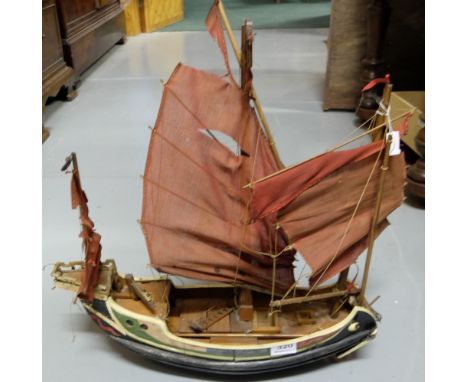 Model of Clipper – colourful paint, 18”w