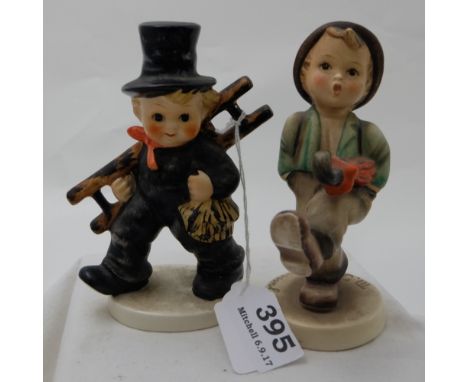 Hummell Figure of Boy with Umbrella (1960’s) & Goebel Figure “The Chimney Sweep” (2)
