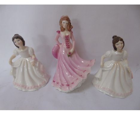 2 Royal Doulton Collectors Club Amanda HN 3635 and Royal Worcester figure