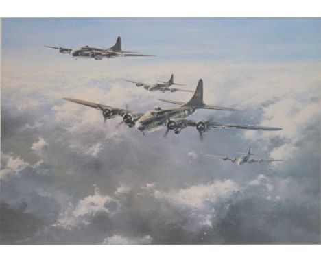 Robert Taylor,Hurricane,first edition colour print, signed by R R Stanford Tuck,50x60cm,and two other signed first edition co