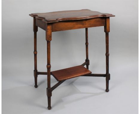 An Edwardian Mahogany Occasional table with Stretcher Shelf, 60cms Wide 