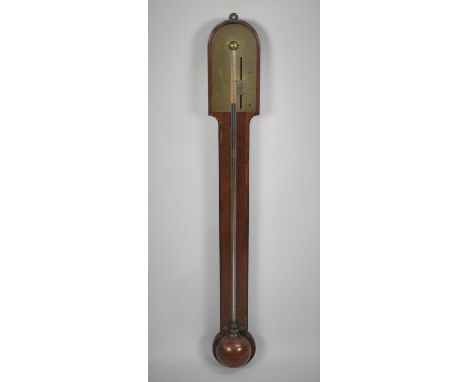 A Late Georgian Mahogany Stick Barometer by Nairne and Blunt, London, with Engraved and Signed Calibrated Dial and Exposed Me