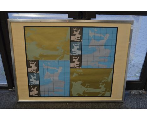 An unusual colour print depicting figures.