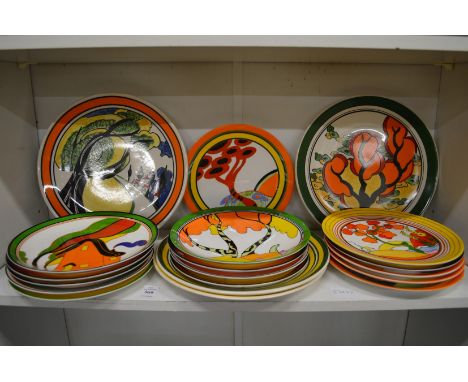 A good collection of Wedgwood limited edition Clarice Cliff plates made for the Bradford Exchange.