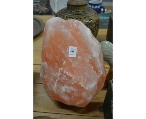 A Himalayan rock salt lamp.