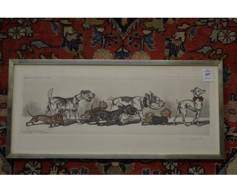 An amusing colour print of dogs.