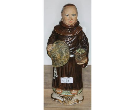 A Capodimonte monk liquer decanter, Frangelico Liquer, Ltd edition with certificate, height 32cm.  Condition: empty, no signs