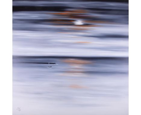 Sue Wills (Plymouth Artist) 'Seascape' oil on canvas, 100cm x 100cm.