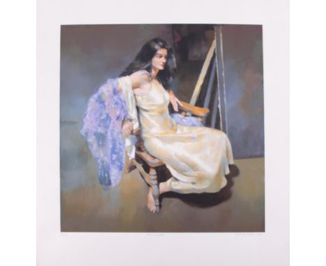 Robert Lenkiewicz (1941-2002), Esther Seated, signed edition print, 26/475, un-framed and not mounted.